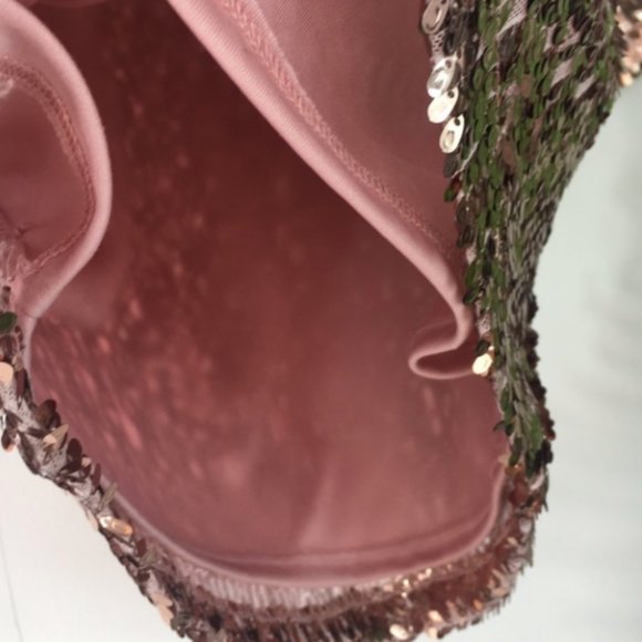 Tildon Rose Gold Sequin Wide Neck Crop Small - Picture 8 of 9